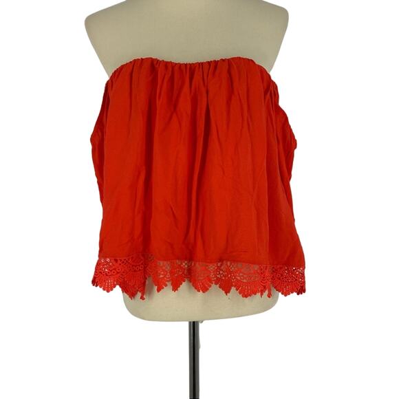Lovers + Friends Life’s A Beach Red Off The Shoulder Top Women's Size XS - Picture 2 of 9